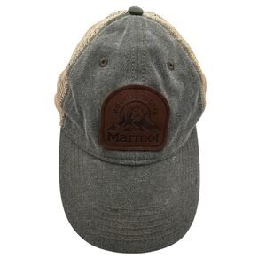 Marmot Mountain Works Snapback Mesh Baseball Trucker Hat Front Patch